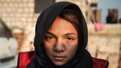 A displaced Syrian child from southern Idlib province west of the town of Dana. AFP
