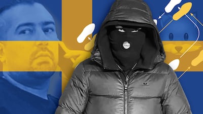 Rawa Majid, left, known as the Kurdish Fox, and a teenager who spoke to The National as part of an investigation into the Foxtrot Kurdish criminal network operating in Sweden. Nick Donaldson / The National