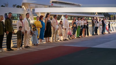Ukrainian residents join hands to mark Independence Day with a celebration at The Bridge Hub in Al Qana, Abu Dhabi. All photos: Ruel Pableo for The National