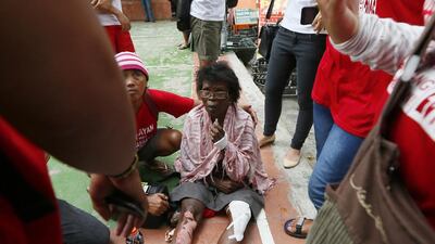 At least three protesters had to be taken to a hospital after they were ran over by the van driven by a police officer, protest leader Renato Reyes said..