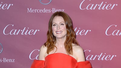 Julianne Moore, in Delpozo, arrives for the Palm Springs International Film Festival Gala in Palm Springs, California, on January 3, 2015. EPA