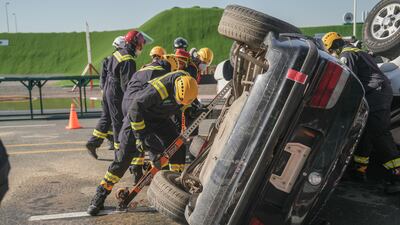 Dubai Police's search and rescue department competes in the UAE Rescue Challenge 2024. Photo: Dubai Police