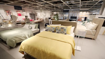 Bed display areas are ready for customers. Chris Whiteoak / The National