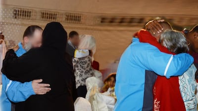 Inmates at Sharjah Central Jail meet families members during GCC Inmates Week. Courtesy Sharjah Central Jail