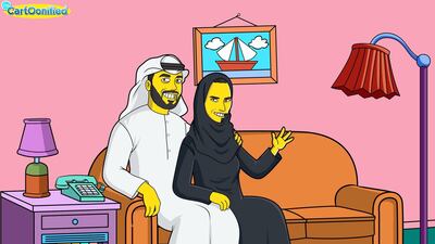 Emirati internet stars Khalid Al Ameri and wife Salama recreated as characters from 'The Simpsons'