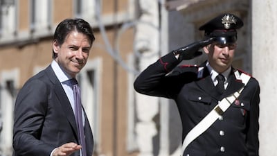 Designated Italian Prime Minister Giuseppe Conte arrives at the Lower House in Rome, Italy, 24 May 2018, where he is holding a round of consultations with Italy's political parties. EPA/ANGELO CARCONI