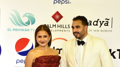 Egyptian actress Nelly Karim with her husband Hisham Mohd Ashour.