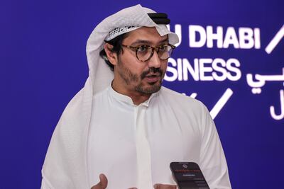 Erfan Al Hashmi, senior manager at the Abu Dhabi Registration Authority, on the sidelines of Abu Dhabi Business Week on Wednesday. Victor Besa / The National