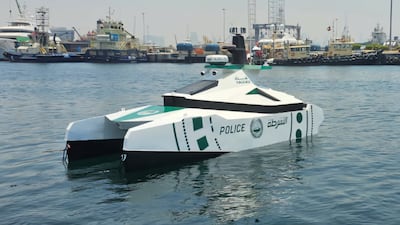 Haddad, the AI-powered rescue boat, will help Dubai Police with maritime safety and rescue missions. Photo: Dubai Police