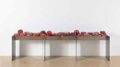 Emirati artist Shamsa Al Omaira's exhibition at MiZa features ceramic sculptures. Photo: Iris Projects