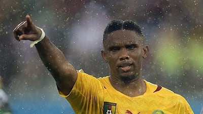 Samuel Eto'o was capped 116 times for Cameroon, scoring 56 times. Pierrep-Philippe Marcou / AFP