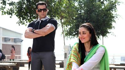 Salman Khan and Kareena Kapoor in 2011’s Bodyguard, which was produced by Khan’s brother-in-law Atul Agnihotri. Courtesy Reliance Entertainment