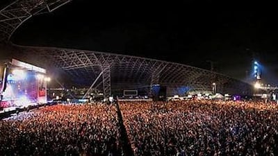 Metallica plays to a 10,000 strong crowd in Abu Dhabi. Courtesy Flash Entertainement