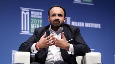 Sumit Jamuar, Global Gene Corp during the session on ‘The Cost of Chronic Disease and the Future of Treatment at the Milken Institute MENA Summit 2019Pawan Singh / The National