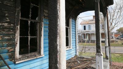 A burned home sits vacant. Justin Sullivan / Getty Images / AFP