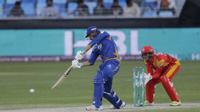 James Vince, shown here batting for Karachi Kings against Islamabad United at the Pakistan Super League cricket tournament held in Dubai, has been called up by England for their Sri Lanka Test series. Jeffrey E Biteng / The National