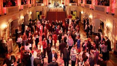 Emirates staff and special guests gathered for a gala dinner at the Wang Theatre to celebrate Emirates Airline’s inaugural flight to Boston. Courtesy Emirates Airline