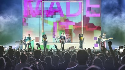 The 1975 perform at Dubai's Coca-Cola Arena. Sophie Prideaux / The National