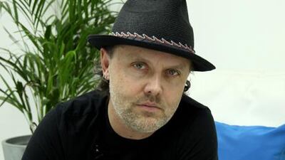 Metallica's drummer Lars Ulrich speaks to The National. Mariam Al Nuaimi / The National