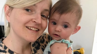The author and her daughter when she was 4 months old. Katy Gillett / The National