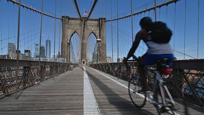 The Brooklyn Bridge, New York City, USA. AFP