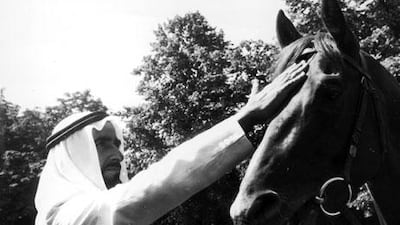 Sheikh Zayed with Kesrawan in 1969.