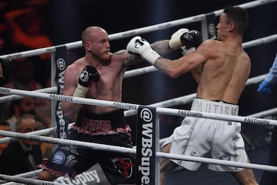 There were those who said the fight between British boxers George Groves, left, and Callum Smith should be held in the United Kingdom. AFP