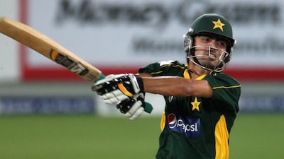 Pakistan's Fawad Alam shown during a Twenty20 match in Dubai against England in February 2010. Pawan Singh / The National
