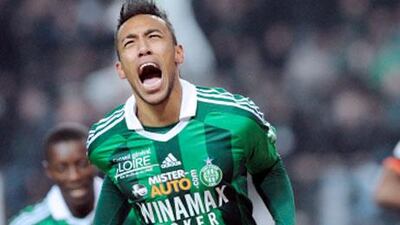Pierre-Emerick Aubameyang has carried his good form in the African Cup of Nations over to Saint-Etienne.