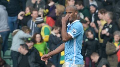 Manchester City’s Vincent Kompany looks dejected after the game. Action Images via Reuters / Alan Walter