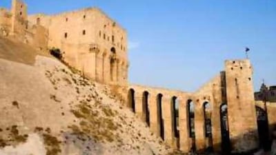 Aleppo Citadel, built as a military fortress in the 10th century, is a Unesco heritage site.