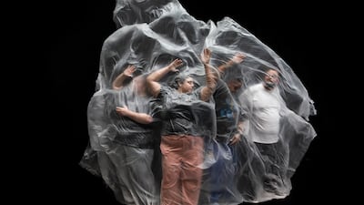 Sofiane Chalal’s XXL uses hip-hop and humour to challenge perceptions of larger bodies on stage, as part of Perform Sharjah. Photo: Sharjah Arts Foundation