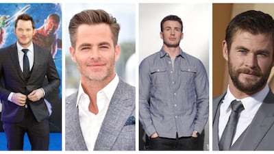 The Hollywood Chrises: Chris Pratt, Chris Pine, Chris Evans and Chris Hemsworth. The four stars are at the heart of a heated 'Which one has to go?' debate online. Getty Images