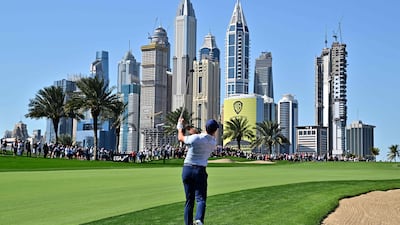 Rory McIlroy of Northern Ireland competes on the first day of the Hero Dubai Desert Classic in Dubai. AFP