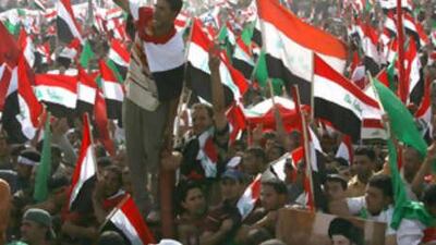 The followers of the Shiite cleric Muqtada al Sadr took part in a mass rally in Baghdad, on Oct 18 2008.