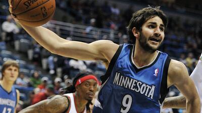 Ricky Rubio has played four seasons in the NBA since being selected with the fifth pick in the 2009 NBA draft. Jim Prisching / AP