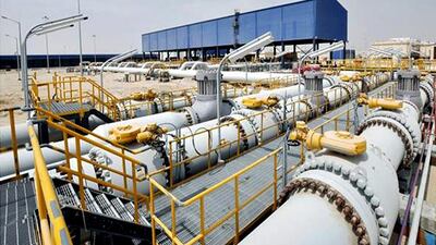 The proposed refinery would be near the outlet of the the Abu Dhabi Crude Oil Pipeline Project. Above, a facility in the oil pipeline. EPA / Wam