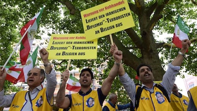 Activists of the National Council of Resistance of Iran (NCRI) have been demanding Germany to hand over Assadollah Assadi to Belgium. AFP Photo files