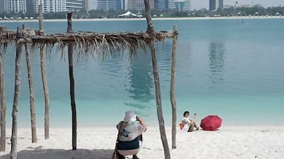 Chinese tourists at Heritage Village - 23,618 visited Abu Dhabi in the first seven months. Delores Johnson / The National