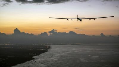 Solar Impulse 2 aims to be the first solar-powered plane to circumnavigate the globe. Jean Revillard / AP