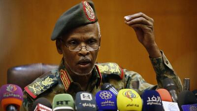 Lt Gen Omar Zain Al Abdin, head of the new Sudanese military council's political committee, has appealed for aid. AFP