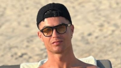 Cristiano Ronaldo was also training at Nad Al Sheba in Dubai, plus enjoying some time on the beach.