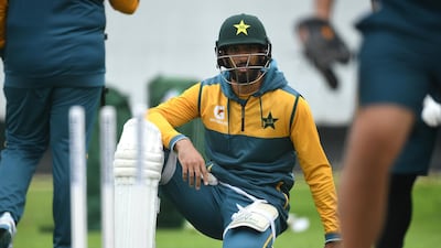 Shan Masood of Pakistan during training in Manchester. Getty