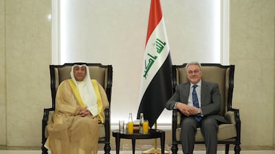 Jasem Al Budaiwi, Secretary General of the Gulf Co-operation Council, arrives. Photo: Iraqi Prime Minister Media Office