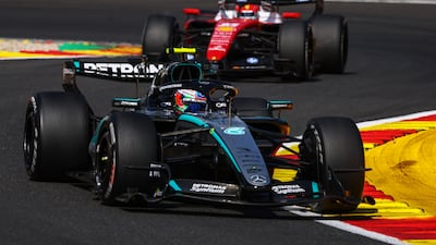 Mercedes's Kimi Antonelli leads Charles Leclerc of Ferrari. Getty Images
