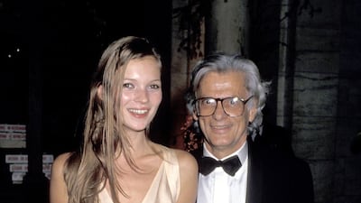 Kate Moss, with Richard Avedon, in 1993; the model epitomised a new body shape du jour in the '90s. Getty Images