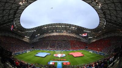 A General view inside the stadium before the Euro 2016 Group A match between France and Albania on Wednesday night. Lars Baron / Getty Images / June 15, 2016