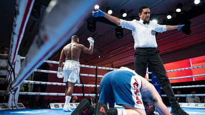 Badou Jack floors Samuel Crossed.