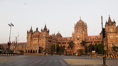 Chhatrapati Shivaji Maharaj Train Terminus in Mumbai, India, is deserted. AP