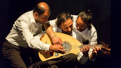 Le Trio Joubran, from left, Samir, Wissam and Adnan Joubran. Courtesy: Youness Hamiddine